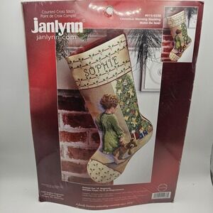 Janlynn 18" Stocking Counted Cross Stitch Kit "Christmas Morning" NEW 015-0238